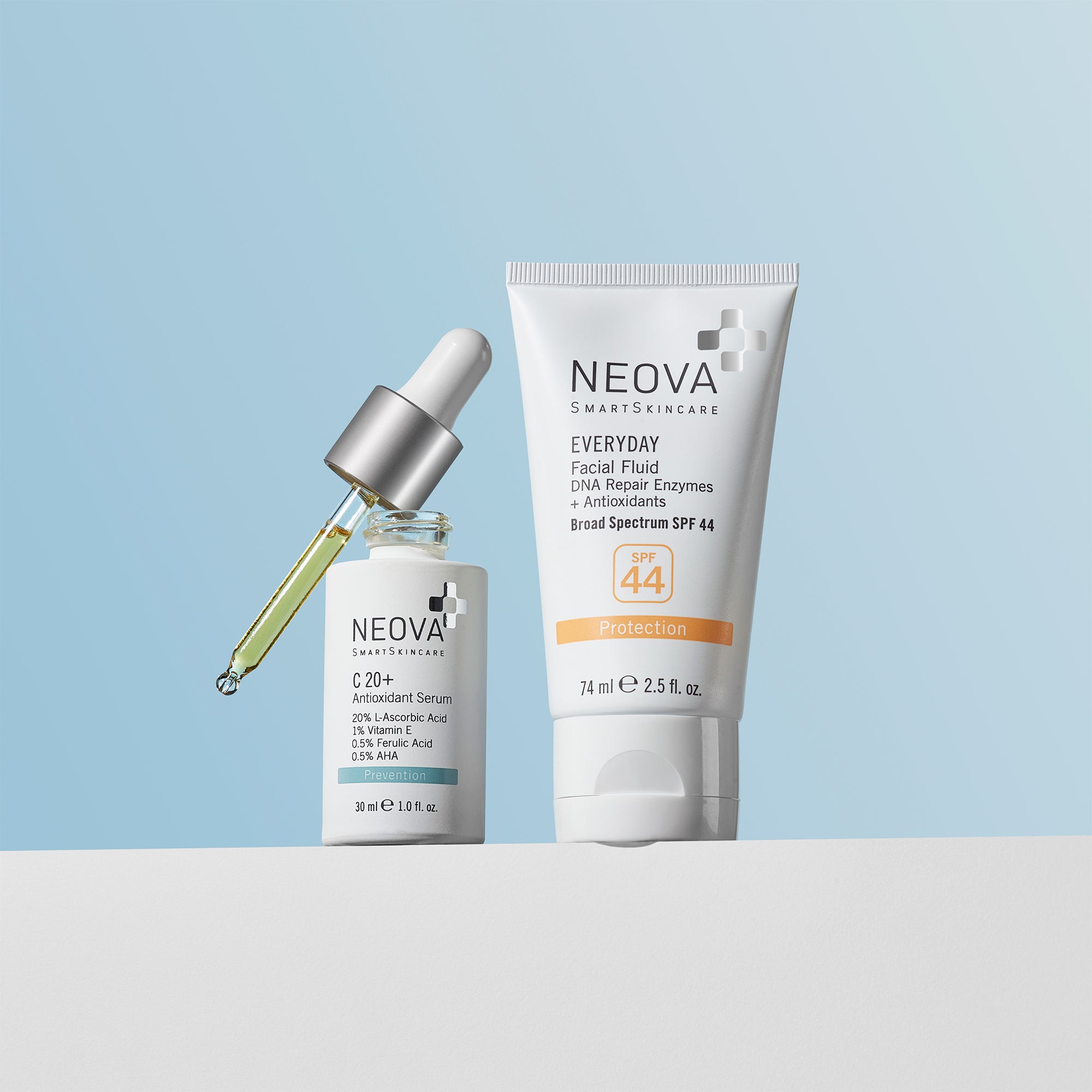 NEOVA Skin Care Image - Image of two skincare products representing daily routines and treatments.