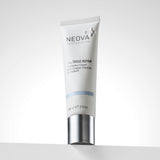 NEOVA Cu3 Tissue Repair in a white squeeze tube. The front label identifies it as a "Recovery Cream with Copper Peptide Complex" and features a light blue "Recovery" banner. The tube is shown standing upright on its wide, brushed silver screwcap and contains 2.0 oz. (60 ml). It is positioned on a white ledge against a bright, clean background.