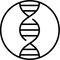 NEOVA DNA Icon - Icon with a DNA strand indicating DNA repair and skin restoration.